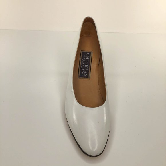 Cole Haan Tensile Air White Leather Slip Heels - Picture 4 of 11